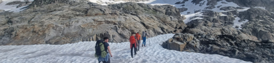 Ulysses Trust  climbing a mountain in Switzerland 