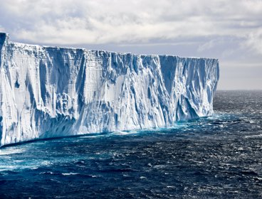 A tabular iceberg in Antarctica
