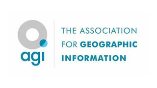 Logo of the the AGI or Association of Geographic Information.