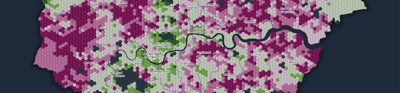 Map displaying Average daily income for London