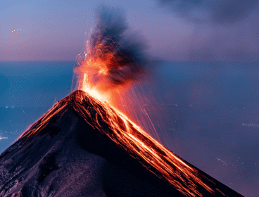 Volcano erupting 