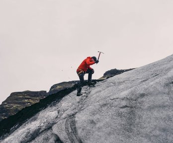 Maintain climber with pickaxe.