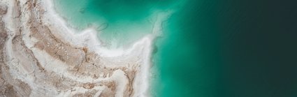 Birds eye view of the Dead Sea