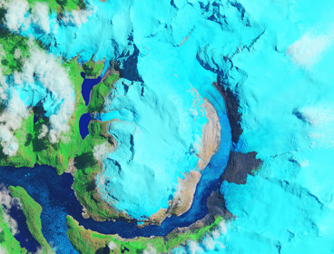 Landsat data of the retreat of Hielo Patagónico Sur 12 (HPS-12) in Patagonia