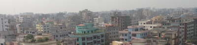 City skyline in Bangladesh