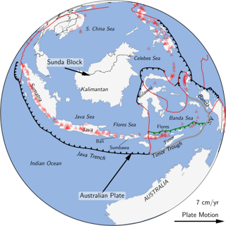 Map showing Indonesia