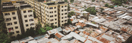 A view of the Bhola settlement from above