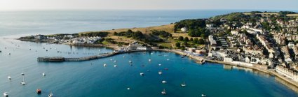 The town of Swanage by the sea