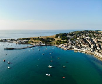 The town of Swanage by the sea