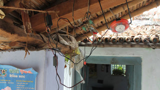 Infrastructure of solar lamps in India.