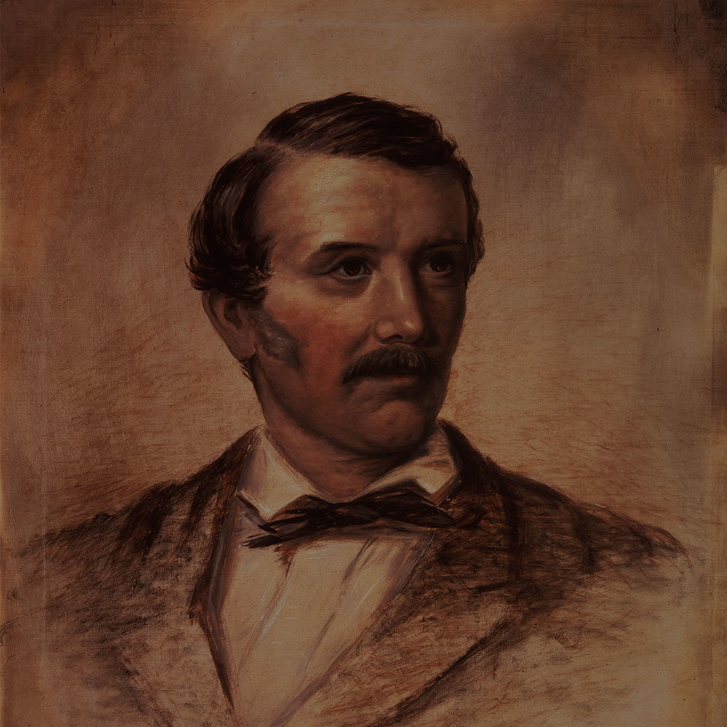 Oil on canvas portrait of David Livingstone.