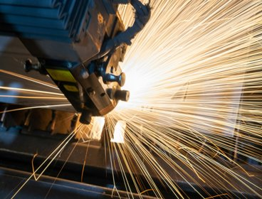 Sparks coming from machinery
