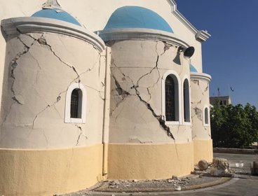 A damaged church