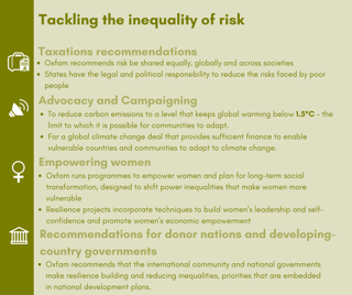 Tackling the inequality of risk infographic