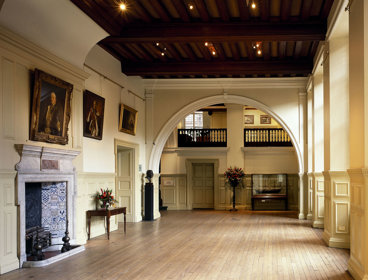 Large, open main hall in lowther lodge building at the royal geographical society.