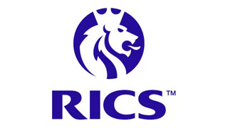 Logo of the RICS or Royal Institution of Chartered Surveyors.