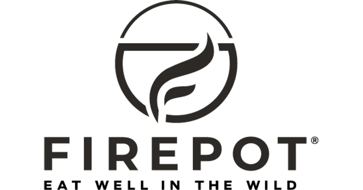 Logo that reads Firepot and with the subtitle Eat well in the wild.