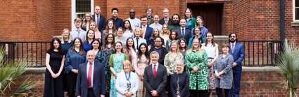 All staff photo on the Terrace at the Royal Geographical Society (with IBG). 