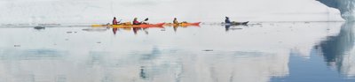 People kayaking in Greenland