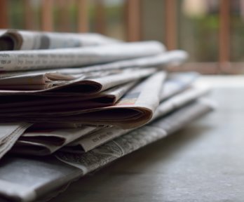 Stack of newspapers