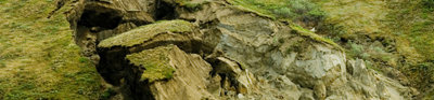 Landslide in Denali National Park, Alaska