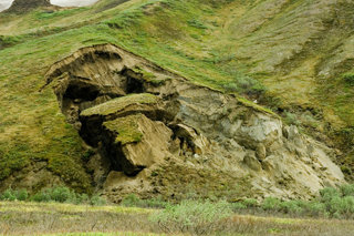 Landslide in Denali National Park, Alaska