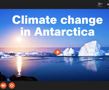 Climate change in Antarctica interactive screenshot