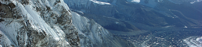 Mountain range covered in snow