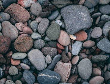 Multicoloured rocks and pebbles