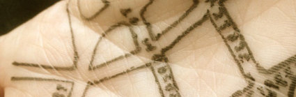 Street map drawn onto skin, Hand Drawn Histories