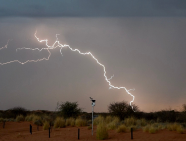 Monitoring lightning striking in the Kalahari Desert