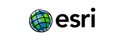 Esri logo showing a drawing of a globe and the word 'esri'.