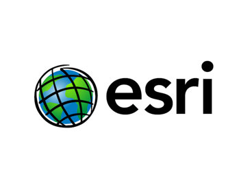 Esri logo showing a drawing of a globe and the word 'esri'.