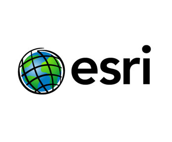 Esri logo showing a drawing of a globe and the word 'esri'.