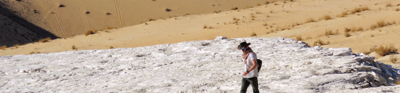 Paul walking through Nefud Sand Sea