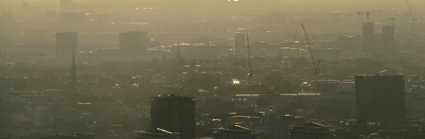 Smog over a city