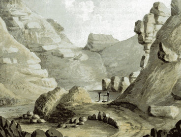 Watercolour of Vitifer Mine, 1797. 