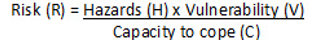 Risk equation for Edexcel students