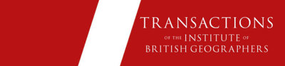 Logo for the journal Transactions of the Institute of British Geographers.