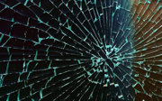 Close-up of cracked glass.