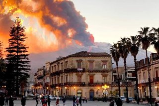 Mount Etna as seen from Catania, Europe’s most active volcano