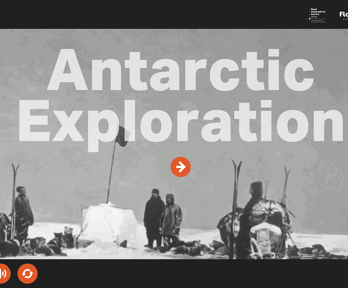 Antarctic exploration interactive screenshot