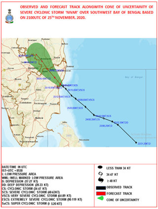 An example of a complete cyclone tracker map