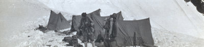The last photo taken of George Mallory and Andrew Irvine, showing their camp at Everest