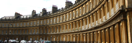 Row Of Houses In A Curve In Bath