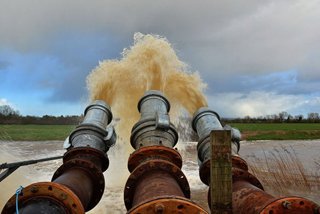 Water being pumped