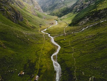 A river in a valley
