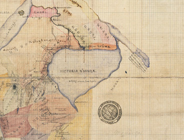 The Grant Speke map showing Lake Victoria.