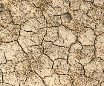 A close up of a cracked surface of dirt