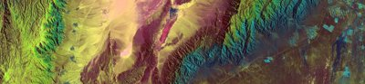Ariel remote sensing image of mountains 